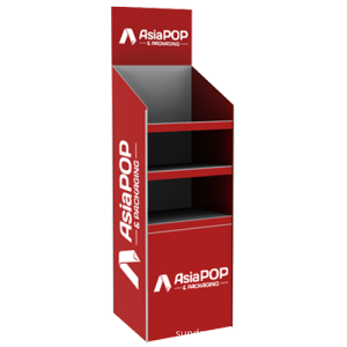 3 Tiers cardboard floor display